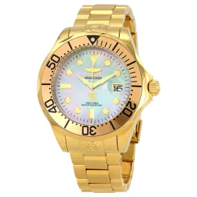 Invicta Grand Diver Mother of Pearl Gold-plated Men's Watch 16033