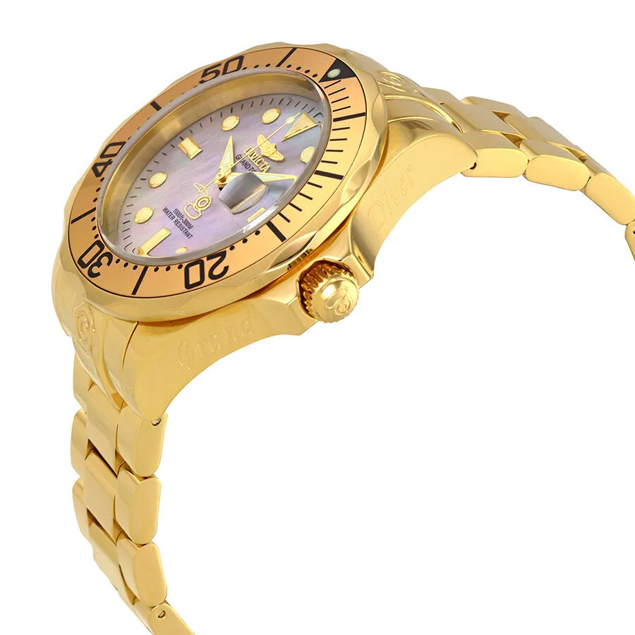 Invicta Grand Diver Mother of Pearl Gold-plated Men's Watch 16033