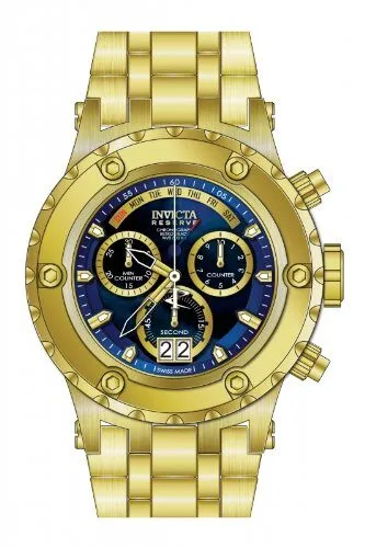 Invicta Subaqua Chronograph Blue Dial Gold-plated Men's Wartch 80488