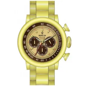 Invicta Vintage Chronograph Brown Dial Gold-plated Men's Watch 15064