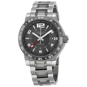 Longines Admiral GMT Grey Dial Steel and Ceramic Men's Watch L3.669.4.06.7