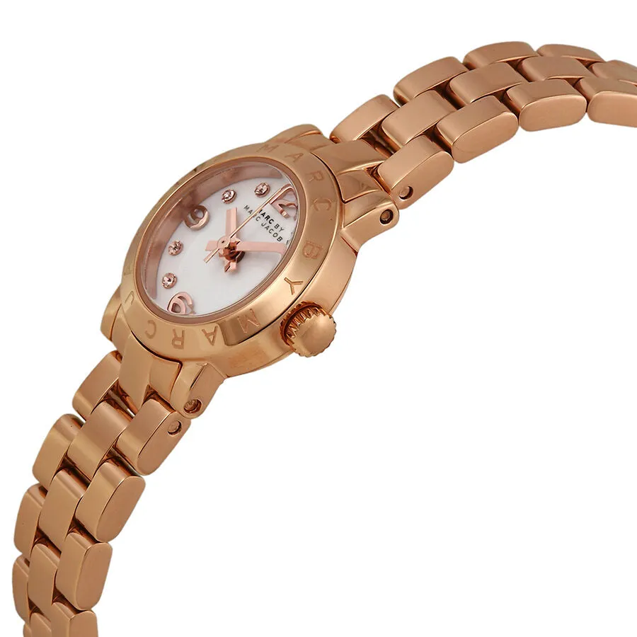 Marc By Marc Jacobs Amy Dinky White Dial Rose Gold-tone Ladies Watch MBM3227
