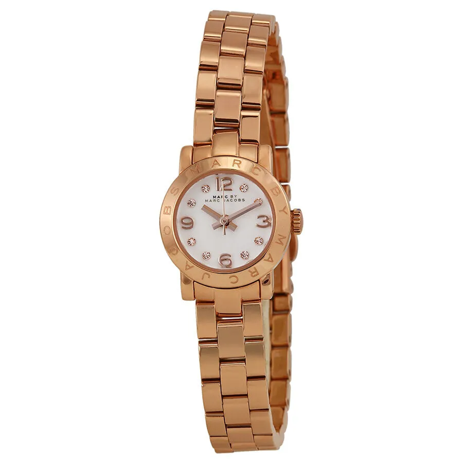 Marc By Marc Jacobs Amy Dinky White Dial Rose Gold-tone Ladies Watch MBM3227