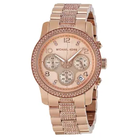 Michael Kors Chronograph Dial Rose Gold-tone Ladies Watch MK5827