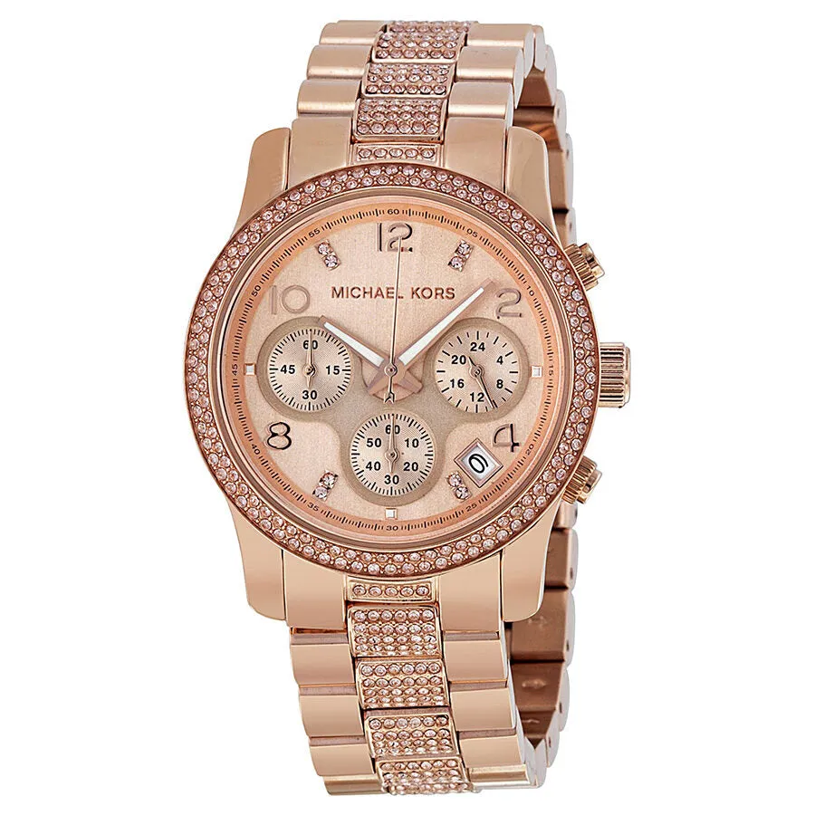 Michael Kors Chronograph Dial Rose Gold-tone Ladies Watch MK5827