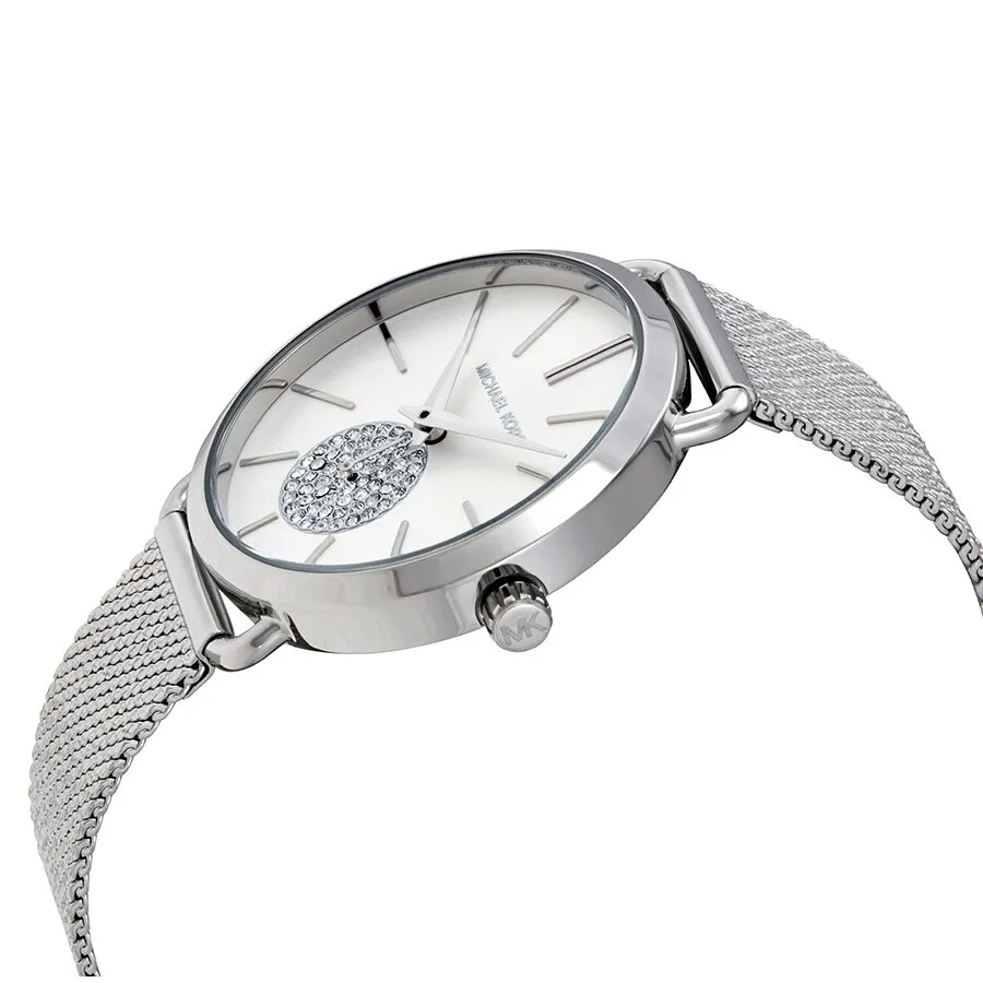 Michael Kors Portia Crystal Quartz Silver Dial Ladies Watch MK3843