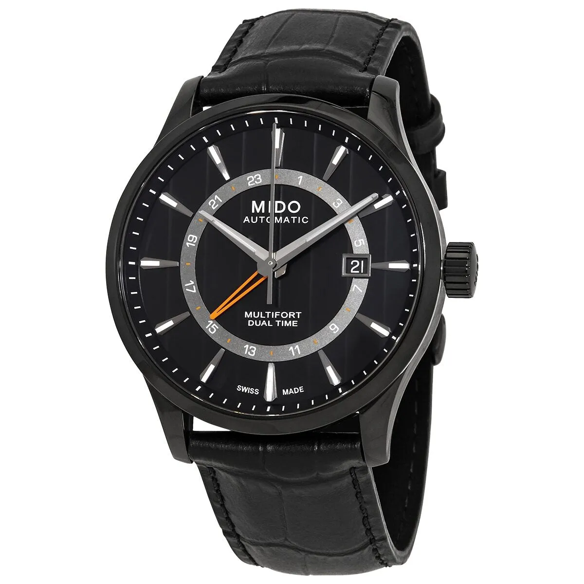 Mido Multifort Dual Time Automatic Black Dial Men's Watch M0384293605100