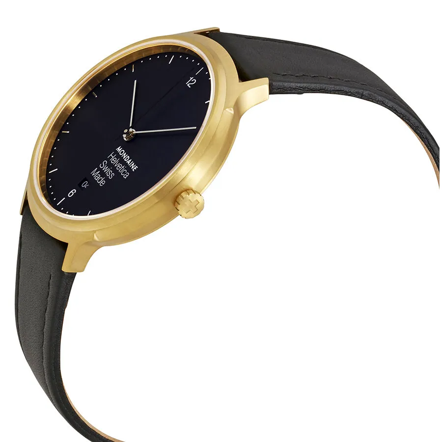 Mondaine Helvetica No1 Light Black Dial Men's Watch MH1.L2221.LB