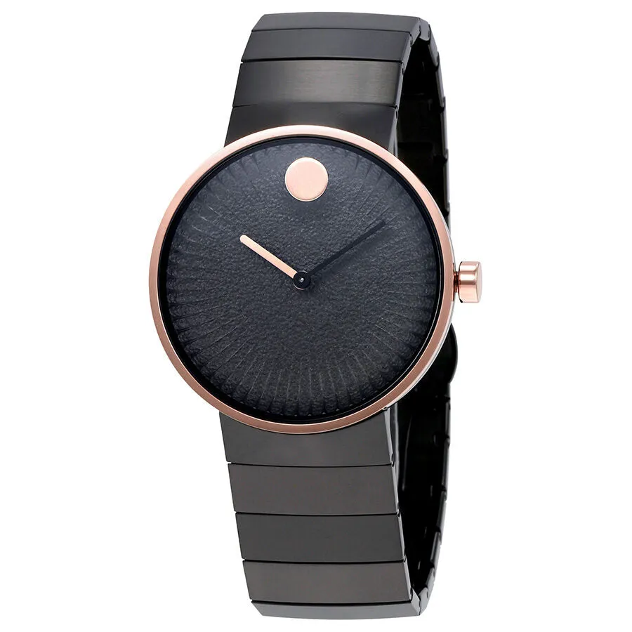 Movado Edge Black IP Stainless Steel Ladies Watch 3680026