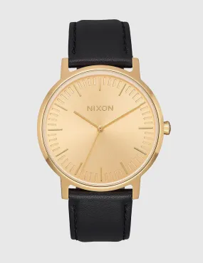 Nixon Porter Leather Watch - Gold