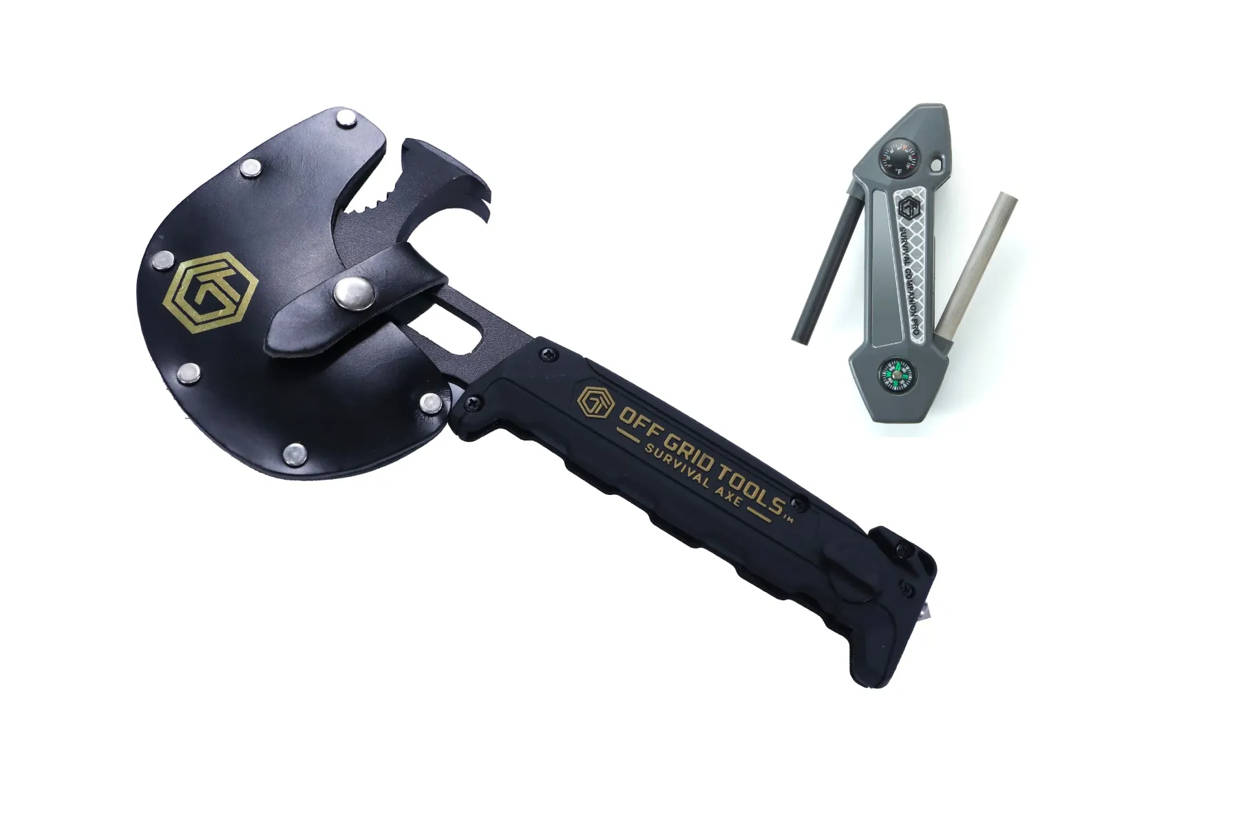 OGT Survival Axe   Survival Companion Pro   Leather Sheath