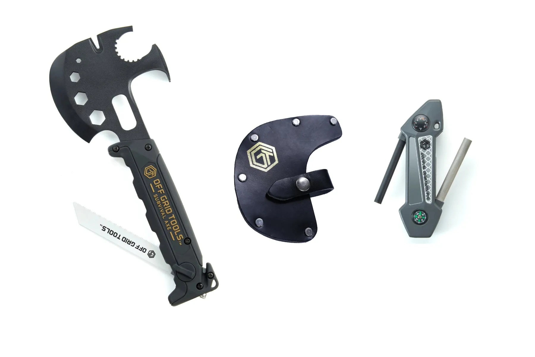 OGT Survival Axe   Survival Companion Pro   Leather Sheath