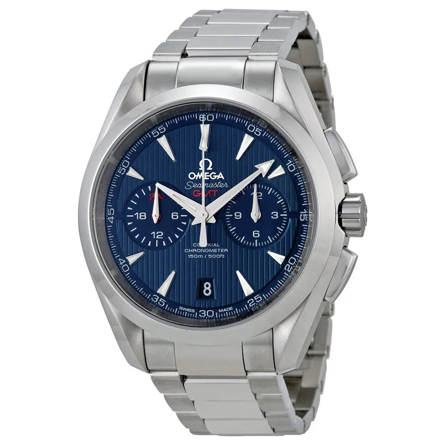 Omega Seamaster Aqua Terra Chronograph GMT Automatic Chronometer Blue Dial Men's Watch 231.10.43.52.03.001