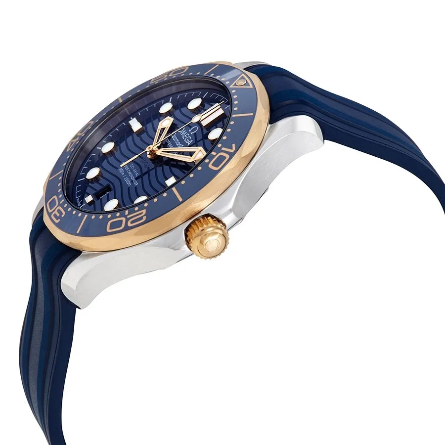 Omega Seamaster Automatic Chronometer Steel & 18kt Yellow Gold Blue Dial Men's Watch 210.22.42.20.03.001