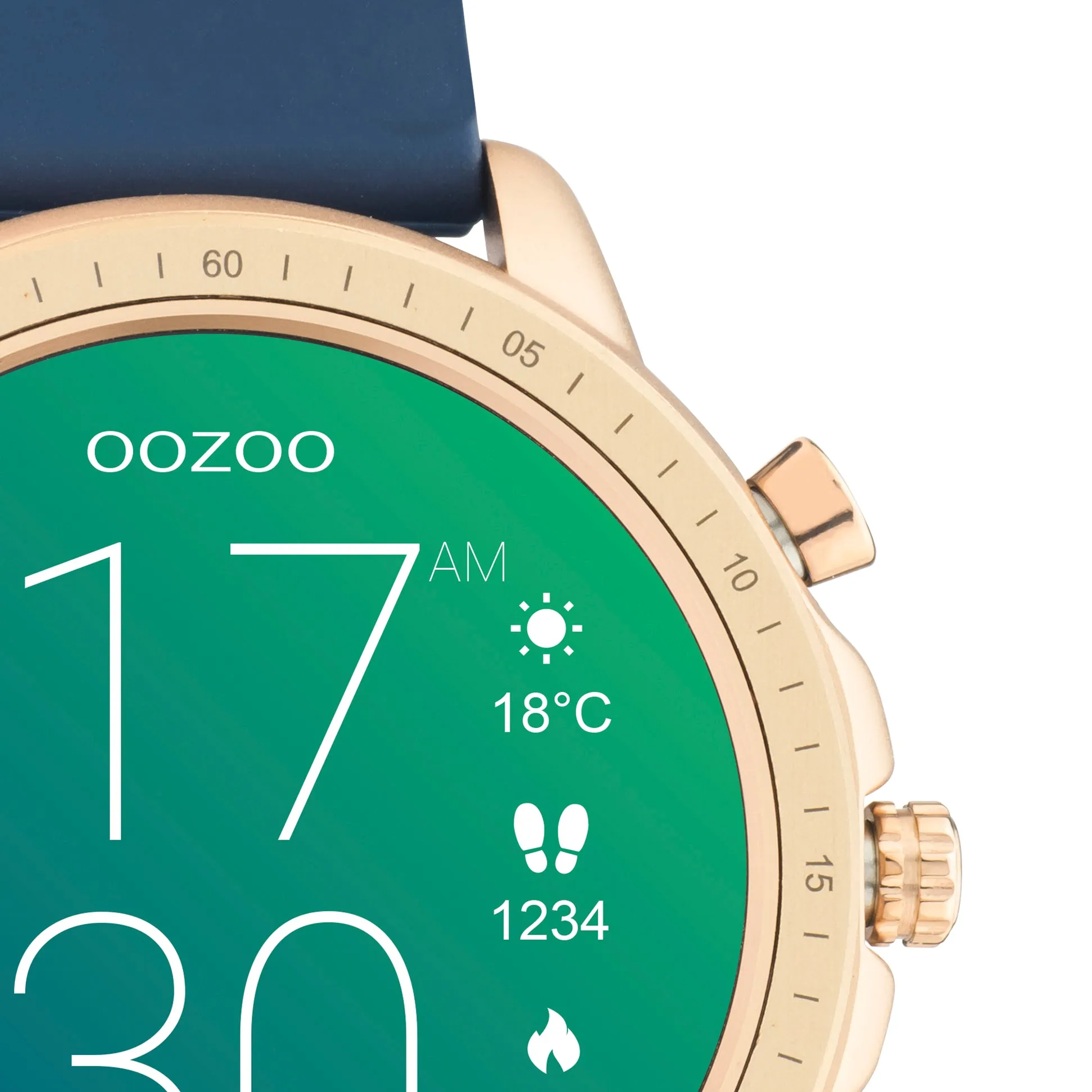 Q326 / 45mm / Dark Blue / Rose Gold