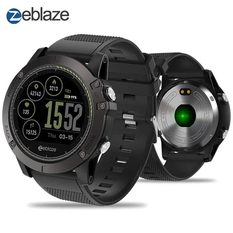 "New Zeblaze" Color Display Sports Smartwatch Heart Rate Monitor Waterproof Smart Watch IOS & Android