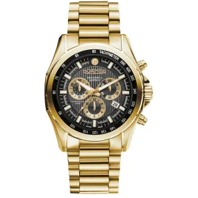 roamer rockshell mark iii chrono swiss made ronda 5030.d chronograph, date, small second ss ipgold quartz wrist-watch - analog - battery
