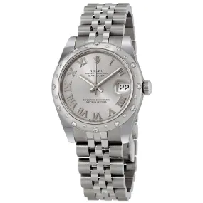 Rolex Datejust Rhodium Dial Stainless Steel and 18K White Gold Automatic Ladies Watch 178344SRJ 178344RRJ