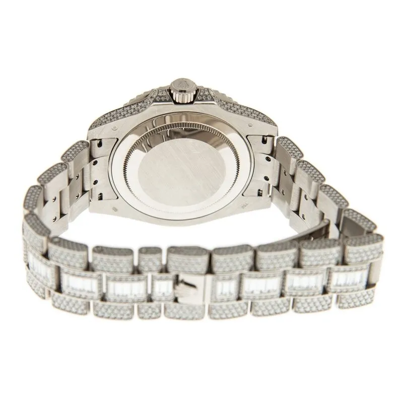 Rolex GMT Master II Diamond Automatic 18kt White Gold Set With Diamonds Men's Watch 116769TBR