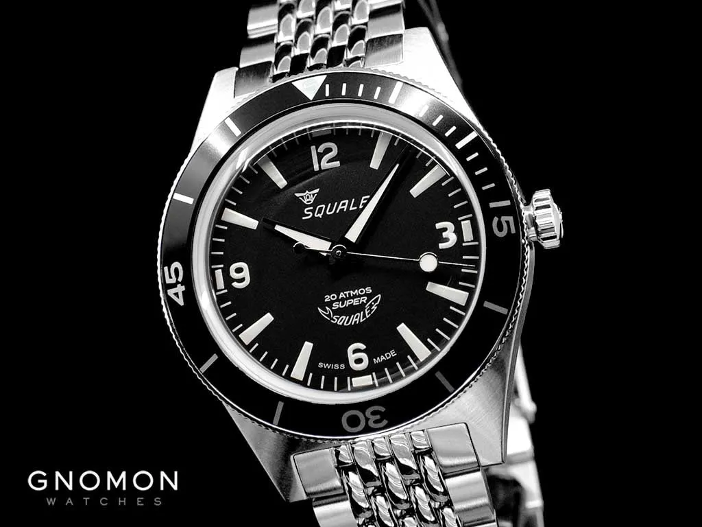 Super-Squale Black Explorer - Bracelet - Gnomon Exclusive