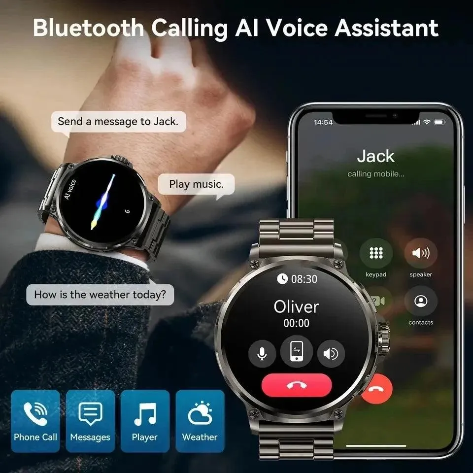 Ultra HD Smartwatch: GPS-Tracking, Bluetooth-Anruf, 710 mAh Akku, Sport