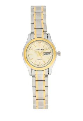 Valentino 20122423-TWO TONE - GOLD DIAL Stainless Steel Strap Analog Watch for Women
