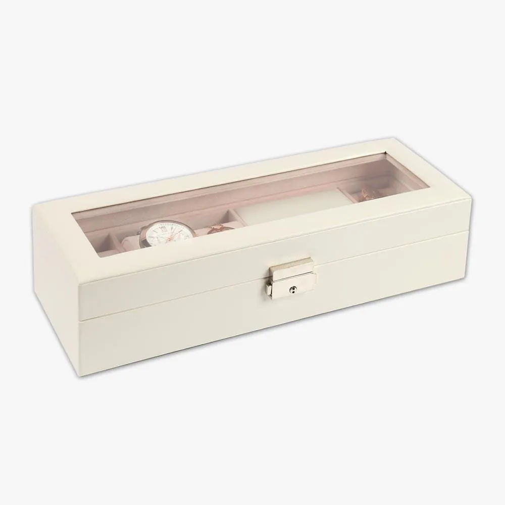 Watch & Jewelry Valet Organizer | Leather Watch Box