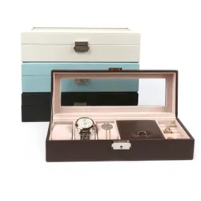 Watch & Jewelry Valet Organizer | Leather Watch Box